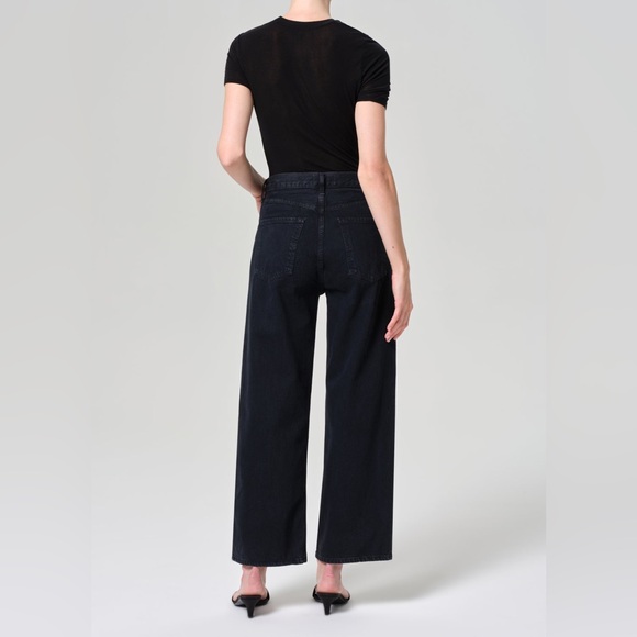 Agolde Ren High Rise Wide Leg Jeans in Scowl, Size 26 - Picture 2 of 11